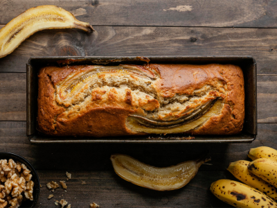 Un banana bread végan à la vanille
