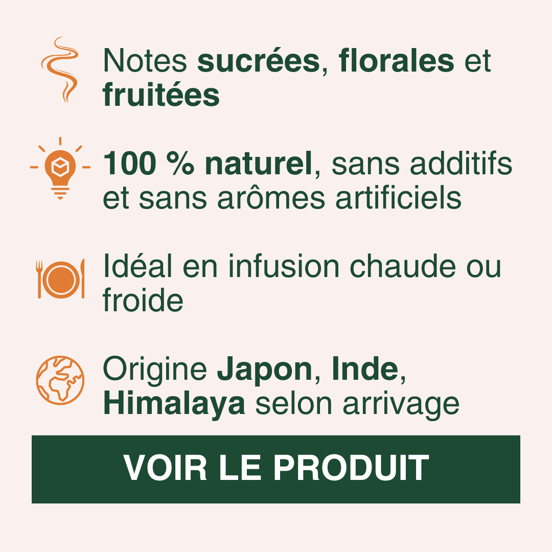 Thé vert litchi fraise jasmin