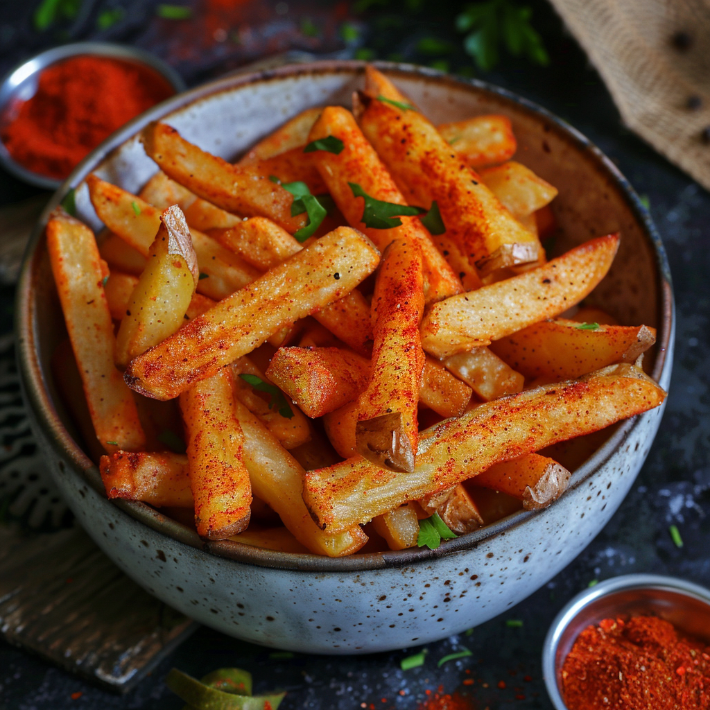 Une succulente recette de frites au paprika fumé.