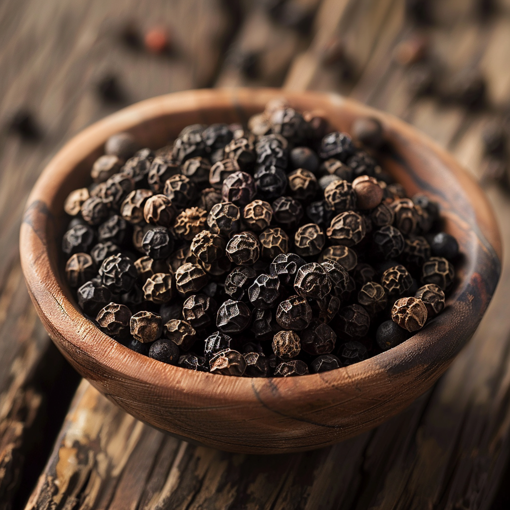 Notre poivre noir en grains aux saveurs citronnées et piquantes. 